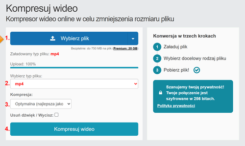 Zmniejszanie rozmiaru filmów online – krok po kroku