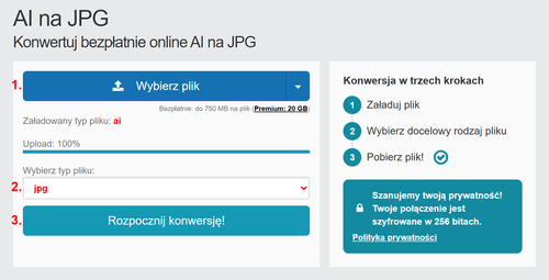 Jak przekonwertować pliki AI online na JPG