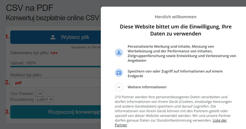 Jak przekonwertować pliki CSV online na PDF